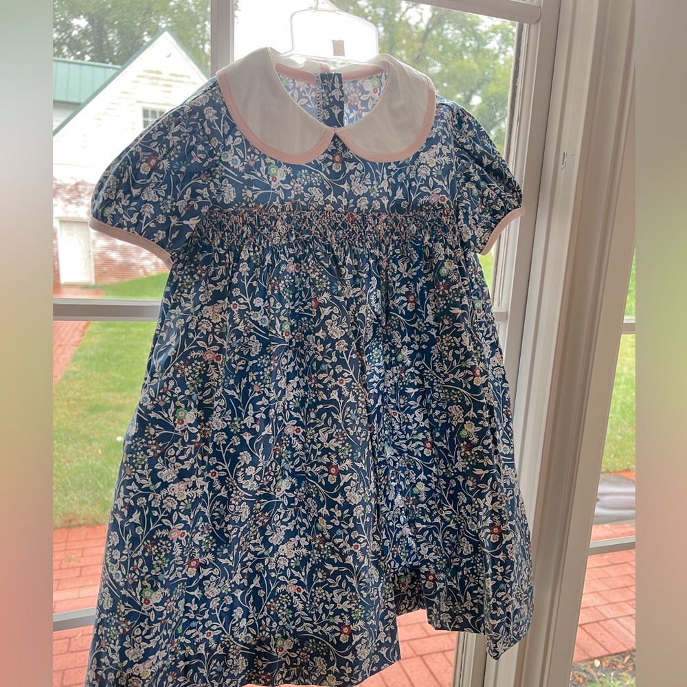Bella Bliss Girls collared dress with bloomer